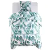 Image de vidaXL Parure de lit housse de couette feuilles vert 140x200/60x70 cm133465