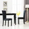 Image de vidaXL Chaises à manger lot de 2 Noir Velours246486