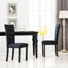 Image de vidaXL Chaises Ã  manger lot de 2 Noir Velours