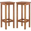 Image de vidaXL Tabourets Bar Lot De 2 Bois Massif Acacia Jardin Terrasse 30,5x30,5x74 Cm