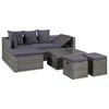 Image de Mobilier De Jardin 14 Pcs RÃ©sine TressÃ©e Gris