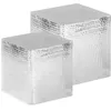 Image de vidaXL Tables basses 2 pcs Argenté Aluminium