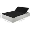 Image de vidaXL Vidaxl Chaise Longue Avec Coussin Résine Tressée Noir