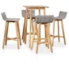 Image de vidaXL Vidaxl Mobilier À Dîner D'extérieur 5 Pcs Bois D'acacia Solide