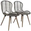 Image de vidaXL Chaises à manger lot de 2 marron rotin naturel246853