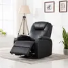 Image de vidaXL Fauteuil à bascule de massage Noir Similicuir246635