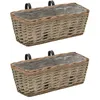 Image de vidaXL Jardinière de balcon 2 pcs Osier avec doublure en PE 40 cm246828