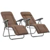 Image de vidaXL Chaises pliables de jardin avec coussins lot de 2 Marron44321