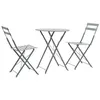 Image de vidaXL Mobilier de bistro 3 pcs Acier Gris44355