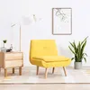 Image de vidaXL Fauteuil sans accoudoirs jaune tissu246986