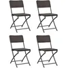 Image de vidaXL Chaises pliables de jardin lot de 4 PEHD et acier44552