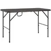 Image de Table De Jardin Pliante Marron 120x60x74cm Pehd Aspect De Rotin