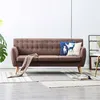 Image de vidaXL Canapé à 3 places revêtement en tissu 172x70x82 cm marron247126