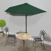 Image de vidaXL Parasol de balcon avec mât en aluminium Vert 270x144 cm Demi44588