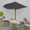 Image de vidaXL Parasol de balcon et mât en aluminium Anthracite 270x144cm Demi44589