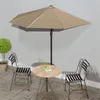 Image de vidaXL Parasol de balcon avec mât en aluminium Taupe 270x144 cm Demi44590