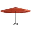 Image de vidaXL Parasol d'extérieur avec mât en aluminium 500 cm terre cuite