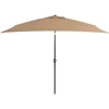Image de vidaXL Vidaxl Parasol Avec Mât En Métal 300 X 200 Cm Taupe