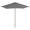 Image de vidaXL Parasol d'extérieur avec mât en bois 270 cm Anthracite44515