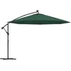 Image de vidaXL Vidaxl Parasol En Porte-À-Feux Et Poteau Métallique 350 Cm Vert