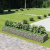 Image de vidaXL Lit surélevé à gabion Acier galvanisé 450x90x50 cm143553