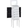 Image de vidaXL Vidaxl Armoire À Bijoux Sur Pieds Blanc