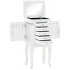 Image de vidaXL Armoire à bijoux sur pieds Blanc246960