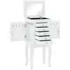 Image de vidaXL Armoire Ã  bijoux sur pieds Blanc