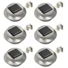 Image de vidaXL Lampe solaire à LED ronde d'extérieur 6 pcs 12 cm Blanc