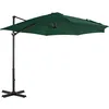 Image de vidaXL Vidaxl Parasol En Porte-À-Faux Et Poteau En Aluminium 300 Cm Vert
