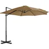 Image de vidaXL Vidaxl Parasol En Porte-À-Faux Avec Poteau En Aluminium 300 Cm Taupe