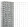 Image de vidaXL Grillage pour voliÃ¨re acier galvanisÃ© 25x0,5 m argentÃ©