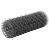 Image de vidaXL Grillage acier avec revêtement en PVC 25x0,5 m gris