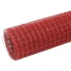 Image de vidaXL Grillage Acier avec revÃªtement en PVC 10x1 m Rouge