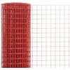 Image de vidaXL vidaXL Grillage Acier avec revêtement en PVC 10x1 m Rouge