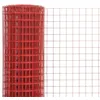 Image de vidaXL Grillage Acier avec revÃªtement en PVC 25x1 m Rouge