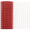 Image de vidaXL Grillage Acier avec revÃªtement en PVC 10x0,5 m Rouge