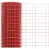 Image de vidaXL vidaXL Grillage Acier avec revêtement en PVC 10x0,5 m Rouge