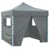 Image de vidaXL Tente de réception escamotable avec 4 parois 3x3 m Anthracite