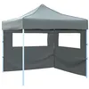 Image de vidaXL Tente de réception escamotable avec 2 parois 3x3 m Anthracite