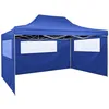 Image de vidaXL Vidaxl Tente Pliable Avec 3 Parois 3 X 4,5 M Bleu