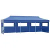Image de vidaXL Tente de réception pliable avec 5 parois 3x9 m Bleu