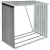Image de Abri Ã Bois De Jardin Avec Sol VentilÃ© Acier GalvanisÃ© Gris 163x83x154 Cm