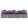 Image de vidaXL Lit surélevé de jardin Acier galvanisé 320x80x45 cm Gris44846