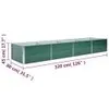 Image de Vidaxl Lit SurÃ©levÃ© De Jardin Acier GalvanisÃ© 320x80x45 Cm Vert