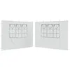 Image de vidaXL Vidaxl Paroi De Tente De Réception 2 Pcs Avec Fenêtre Pe Blanc