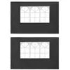 Image de vidaXL Vidaxl Paroi De Tente De Réception 2 Pcs Avec Fenêtre Pe Anthracite