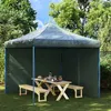 Image de vidaXL Paroi de tente réception 2 pcs avec fermeture éclair PE Vert45120