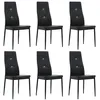 Image de vidaXL Chaises à manger lot de 6 noir similicuir275435