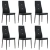 Image de Chaises De Salle Ã Manger 6 Pcs Noir Similicuir